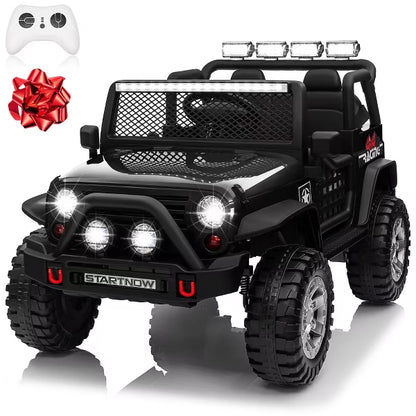 JOYRACER 24V 2-Seater Ride-On Truck for Kids, 4x200W Motors, Electric Toys Car w/ 4 Wheels Spring Suspension, LED, 3 Speeds, Bluetooth Music