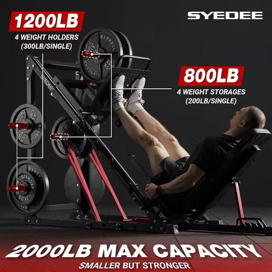 ER KANG Leg Press Machine, 45 Degree Leg Machine for Home Gym, Professional Leg Workout Machine Lower Body for Fitness and Strength Training