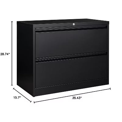 Mlezan Drawer Lateral File Cabinet: Lockable Metal Storage for Letter/Legal/F4/A4 Files.Large Deep Drawers,Ideal for Home or Office Use.