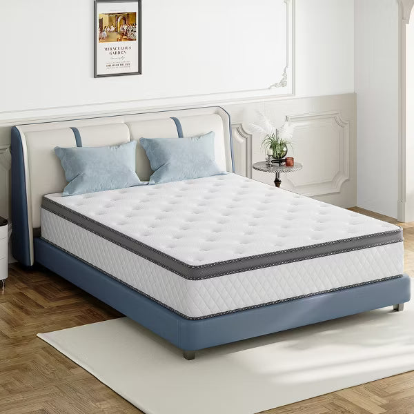 Swedrea Hybrid Mattress Gel Medium Memory Foam in White