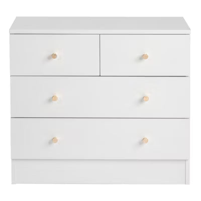 Resenkos 5 Drawer Dresser with Gold Handle, Nursery Dresser Chest Of Drawers Organizer,