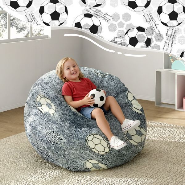 Hooseng Bean Bag Chair Bed for Kids, Convertible Bean Bag from Lazy Chair to Floor Mattress Bed With Filler, Kids Floor Sofa Couch for Boys & Girls