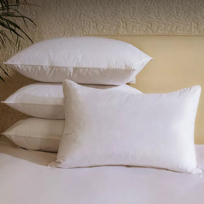 Inhand White Goose Down Feather Pillows Queen Size (Set of 2), Hotel Collection Bed Pillows, Medium Firm Soft Support Pillow with 100% Cotton Fabric