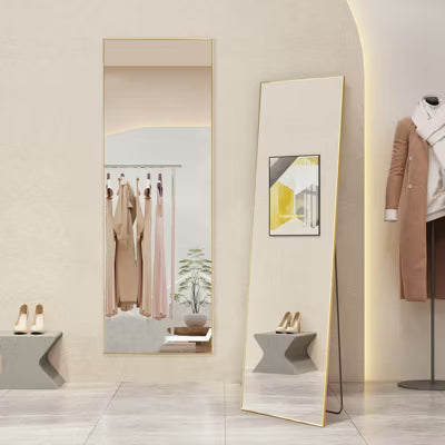 MyDepot Full Length Body Mirror Floor Mirrors with Stand Rectangular