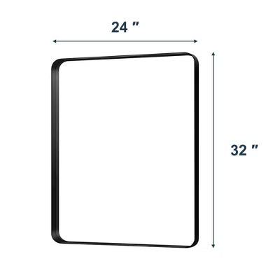 Resenkos 30x22 Inch Medium Rectangle Wall Mirror - Smooth Rounded Corners & Durable Frame, Versatile for Any Room,