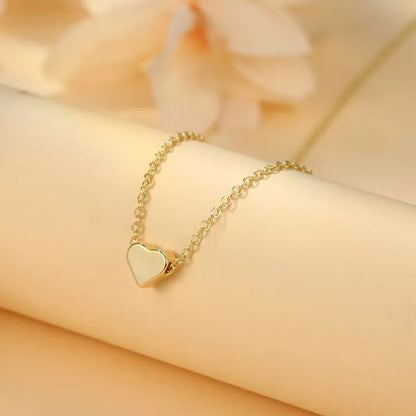 Turandoss 14k Dainty Gold Silver Heart Necklace for Women Girls - Birthday Gifts for Women Girls, Sweet Jewelry for 8-18, Back to School Decorations