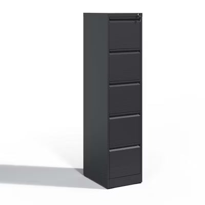 Yukimo Vertical File Cabinet with Lock, 64"H Steel Metal Filing Cabinet, Full Extension Silent Slides, Anti-Tilt Design