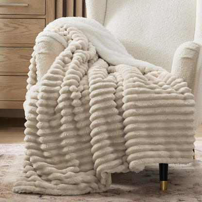 Bedsure Ultra-Plush Fleece Blanket - Warm Winter Blanket for Bed, Soft Home Decor Throw for Couch, All-Season Coziness