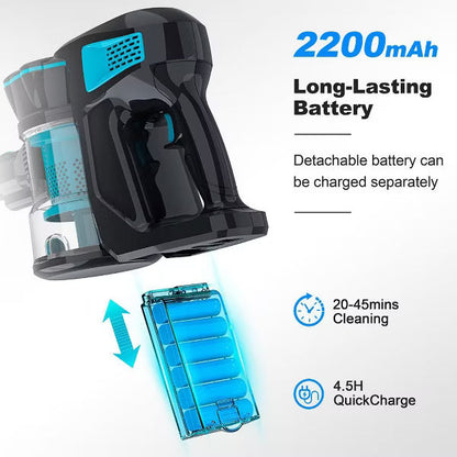 INSE V770 Cordless Vacuum Cleaner 12KPA Suction Power for Harwood Floor Cleaning