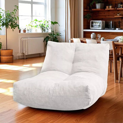Hooseng Bean Bag Chair, Lazy Floor Sofa Couch, Corner Bean Bag Chair for Adults, Tatami Sofa with Sponge Filling, Corner Chair Sofa