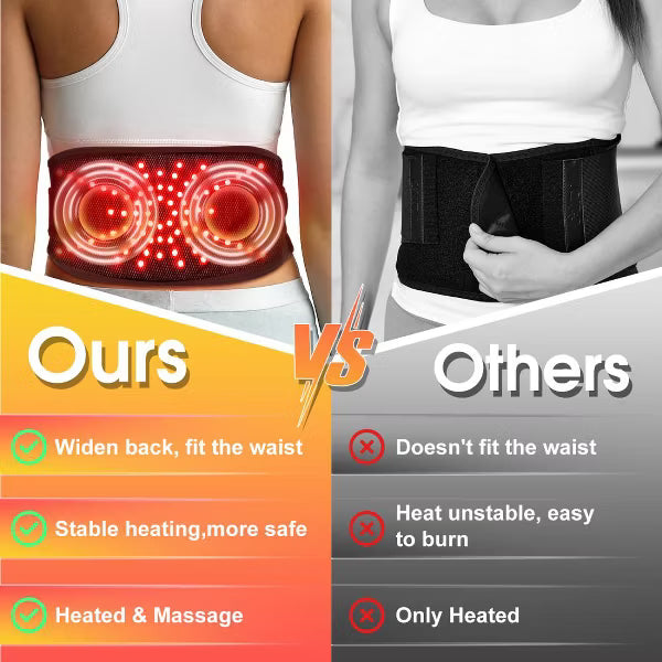 Morfone 102 Red LED Beads 3 Speed Heating and Vibration Wireless Heating Massage Pad