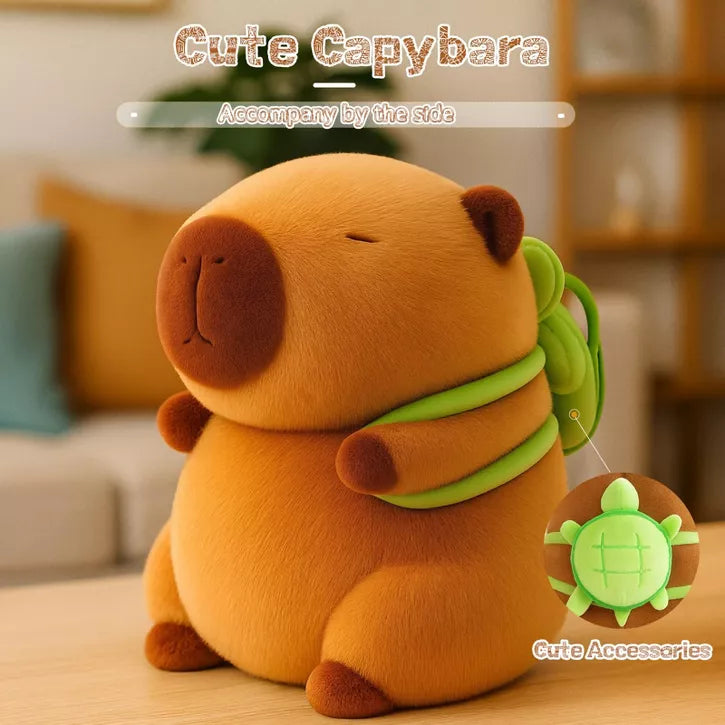 Cute Capybara Plush Kawaii Soft Capybara Plush Doll Pillow with Bread Capybara Stuffed Aniamls Toys for Girls Kids Adults Birthdays Valentines Gift 9"