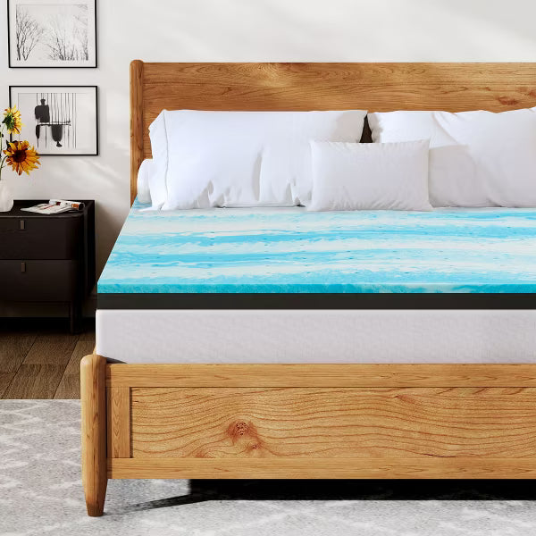 Dyonery Extra Firm 3-Inch Mattress Topper, Gel Memory Foam & High-Density Foam, Pain-Relieving Comfort, CertiPUR-US Certified