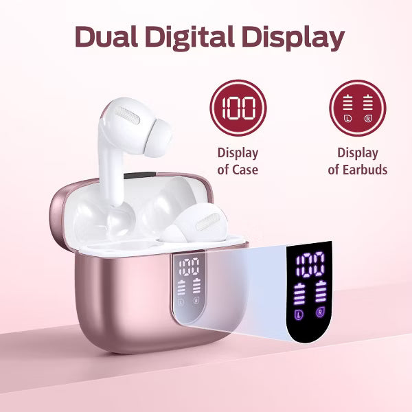X8 Bluetooth Headphones True Wireless Earbuds 65H Playback Power Display Earphones with Wireless Charging Case IPX7