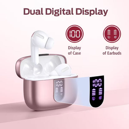X8 Bluetooth Headphones True Wireless Earbuds 65H Playback Power Display Earphones with Wireless Charging Case IPX7
