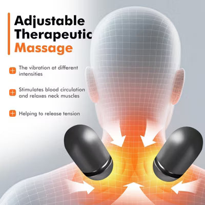 Morfone 3-in-1 Heating and Massage Neck Pillow for Relieving Shoulder and Back Pain Cervical Massage Pillow Gray