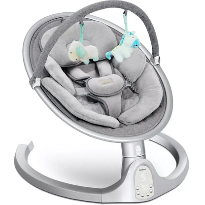 BabyBond Baby Swings for Infants with 10 Preset Lullabies, 5 Point Harness Belt, 5 Speeds and Remote Control