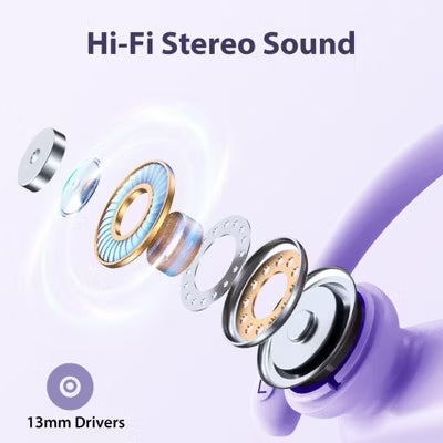 VEATOOL T6 Wireless Earbuds Bluetooth Headphone Sport, Bluetooth 5.4 Earbud, 72Hrs Earphone with Earhook
