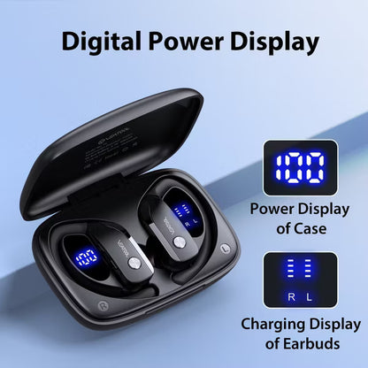 VEAT00L Wireless Earbuds Bluetooth Headphone Sport, Bluetooth 5.4 Earbud, 72Hrs Earphone with Earhook, Mic
