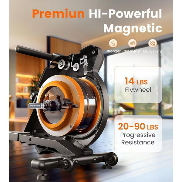 YOSUDA Plus Model Magnetic Rowing Machine for Home - Rower Machine Use with Bluetooth, App Supported