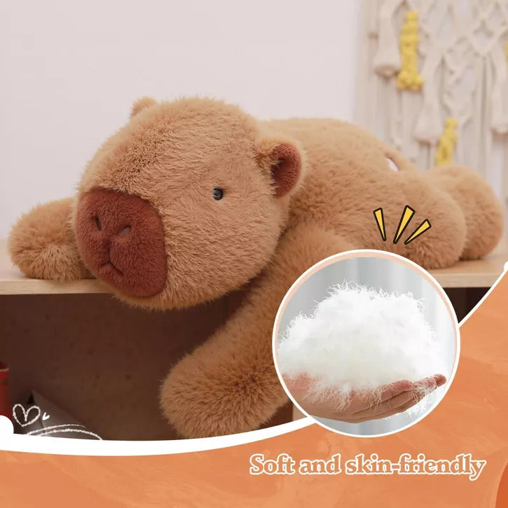 TITQWOP Capybara Weighted Stuffed Animal 12-23.6 Inch 2.2Lbs Capybara Plush Toy Soft and Cute Capybara Plush Animal for Adults Kids Boys and Girls