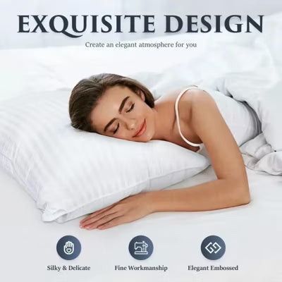 Heycuzi Bed Pillows for Sleeping - Cozy Dream Series Hotel Quality Pillows Premium Plush Fiber, Breathable Cooling Cover Skin-Friendly - King Size