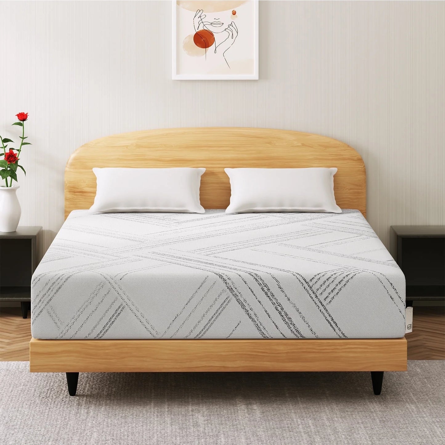 JYYA88BB 10-inch Memory Foam Mattress, Medium Firm, Cooling Gel Memory Foam, Full (Box)