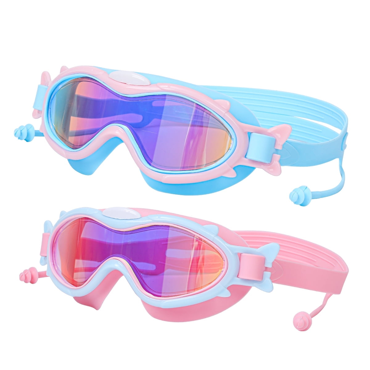 Kids Swim Goggles for Age 3-15 Boys Girls, 2 Pack Swimming Goggles