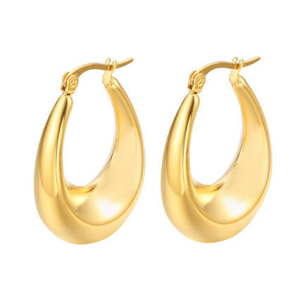 MiracDan 6 Pairs 18K Gold Plated Hoop Earrings Set for Womens Chunky Hoop Earrings
