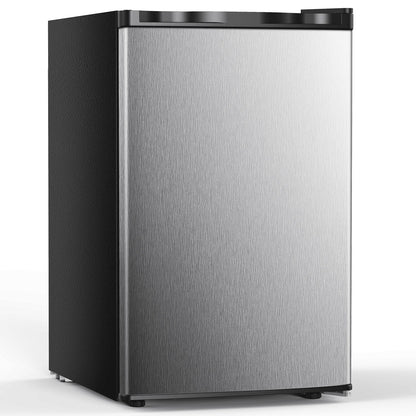 Moifoi 3.0 Cu.ft Upright Freezer, Reversible Single Door Vertical Freezers w/ Removable Shelf, Energy Saving, Silver