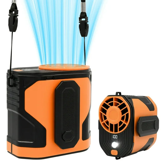 Sentryse Portable Waist Fan Clip On Wearable Belt Fan Powerful Hands-Free Cooling Fan with 100 Speeds, for Outdoor Construction Site Camping