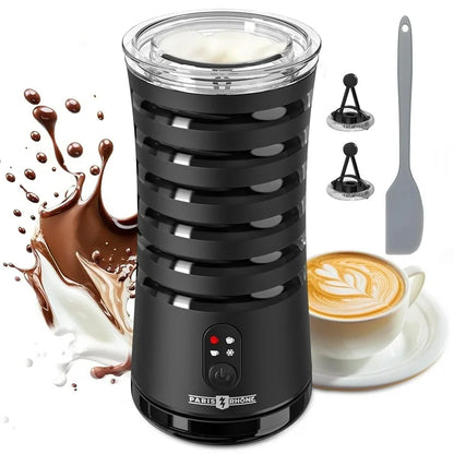 PARIS RHÔNE Milk Frother, Automatic Hot & Cold Electric Milk Steamer Foam Maker for Coffee, Latte