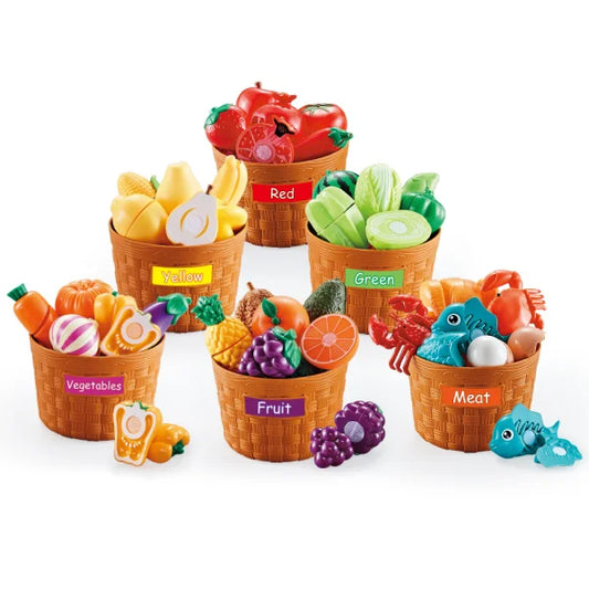 Play Food Sets for Kids Kitchen,66PCS Play Kitchen Accessories,Cutting Toy Food Kids Kitchen Accessories with Pizza,Fruits & Storage Bag,Educational Toys Gift for Boys Girls 3 Year Old