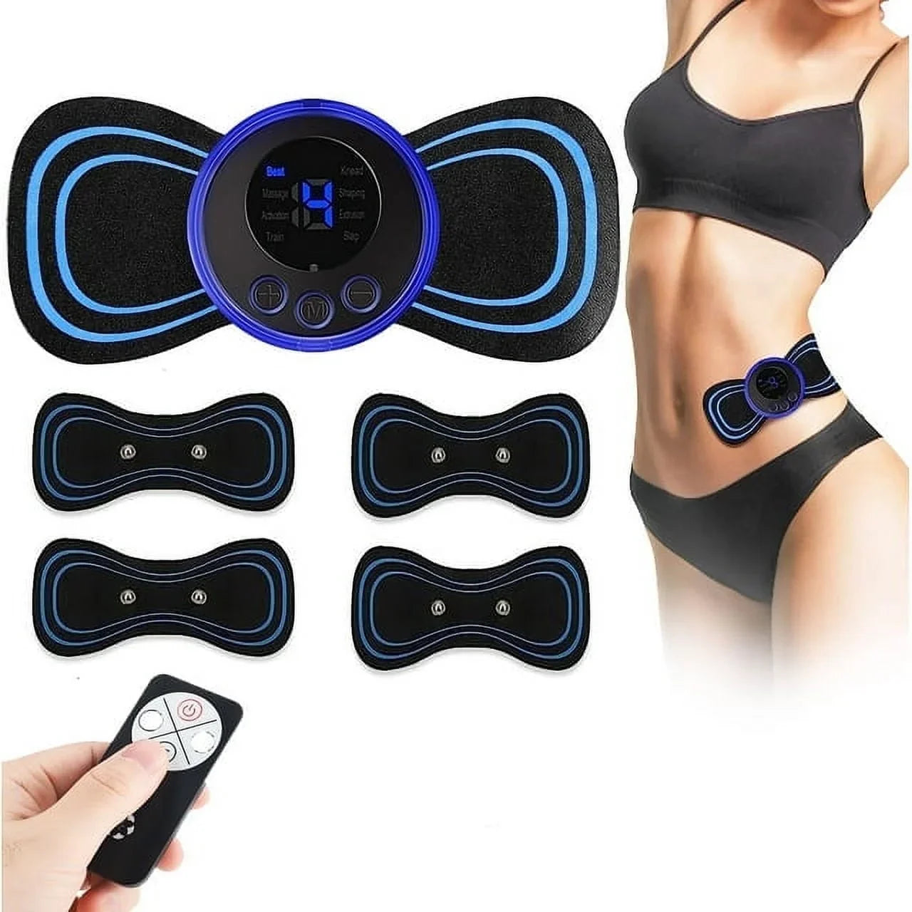 SUWU Lymphatic Drainage Massager,Neck Massager Cervical Massager Soothing Pain, Full Body Pain Relief Therapy Device for Neck Back Aches with 5pcs Gel Pads