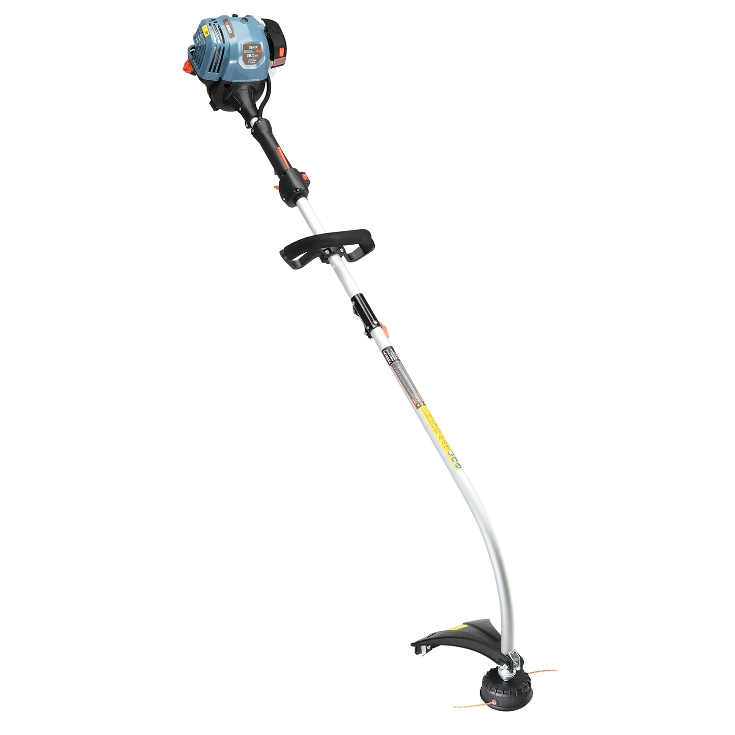Senix 4 Cycle 26.5cc Trimmer with Curved Shaft  Attachments, Model 4QL