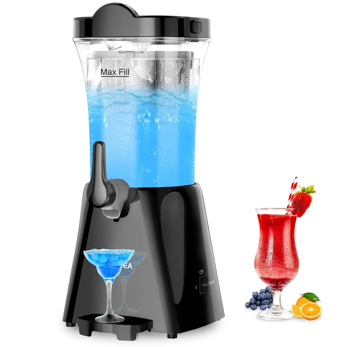 Slushie Machine, Slushy Maker for Home, Frozen Drink Maker for Smoothie, Ice Cold Slush for Kids, Black