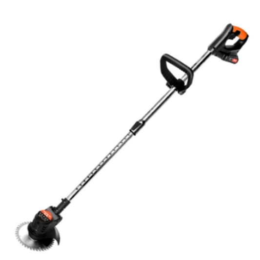 TNTANTS Electric Weed Wacker, Cordless String Trimmer with Wheels, 1Pcs 24V Batteries, 3 Types of Blades, Adjustable Length, Weed Eater Grass Trimmer/Edger/Brush Cutter for Lawn Yard Garden