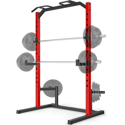 VIBESPARK Squat Rack Power Rack, Multi-Function Adjustable Squat Rack with Pull-up Bar & J-Hooks, Bench Press Rack for Home Gym Fitness Equipment, Power Rack Cage