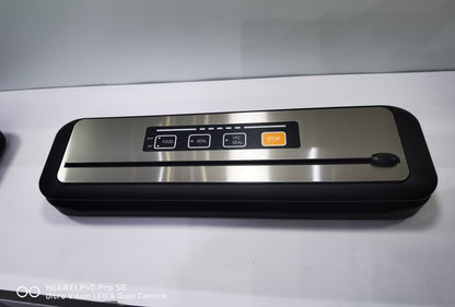 Vacuum Sealer, 80Kpa Food Sealer Machines Automatic Air Sealing System with Vacuum Hose & 10Pcs Bags Starter Kit, 5 Modes for Dry & Moist Food Storage Sous Vide