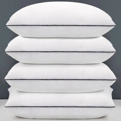 Weituo Standard Size Bed Pillows for Adult,4 Pack Great Support Luxury Hotel Pillows for Side,Stomach and Back Sleepers.