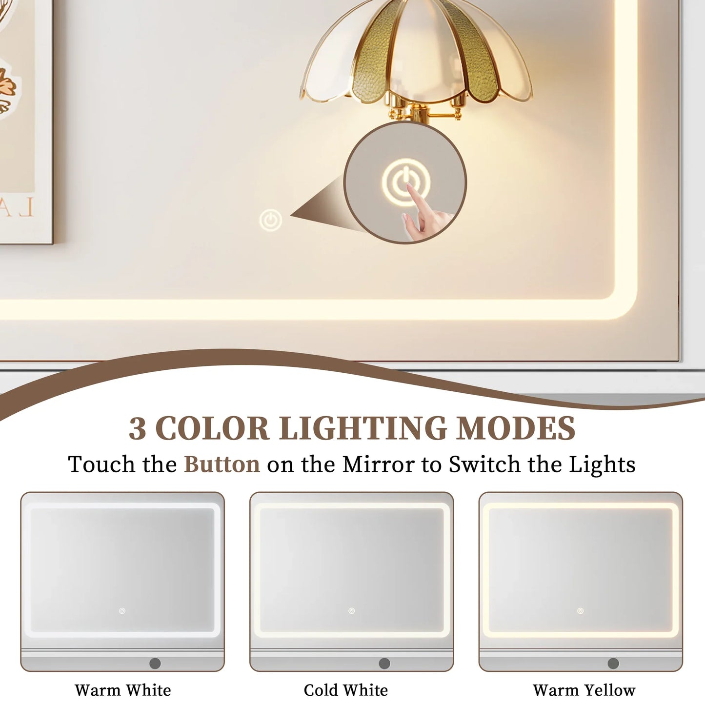 HSUNNS Large Vanity Desk with Mirror and Lights, Farmhouse Vanity Sets with Upholstered Stool, Makeup Table with Storage Cabinet and Drawers, Sliding Mirror, Charging Station, White