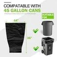 40-45 Gallon Trash Bags, 1.5Mil, Black Heavy Duty Garbage Can Liners 36'' x 44'' (60 Count)