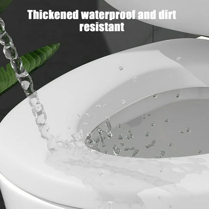 Aiteng Soft Vinyl V-Shaped Toilet Seat Cover with Comfort Foam Cushioning fits Most Fixtures, Toilet Lid with Secure Hinges Easy Clean and Installation, White