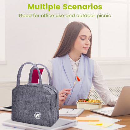 TRANSLINK Lunch Bag Women/Men Lunch Tote Bags for Work, Travel, Outdoor (Grey)
