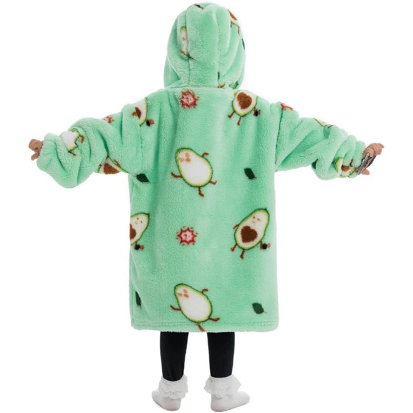 Wehilion 2-6YR Oversized Sweatshirt Blanket Hoodie for Kids Toddlers Cozy Hooded Blanket Sweatshirt with Pocket for Little Girl Boy