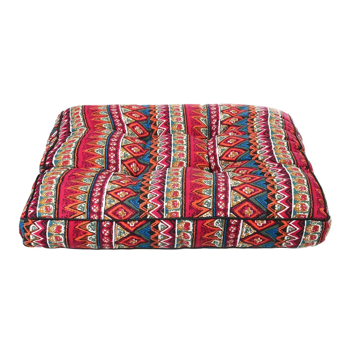 YEERSWAG Outdoor Patio Seat Cushions Bohemian Chair Pads,Square Floor Pillow,Meditation Yoga Cushion for Garden Patio Home Backyard Office,19.7x19.7x3.9