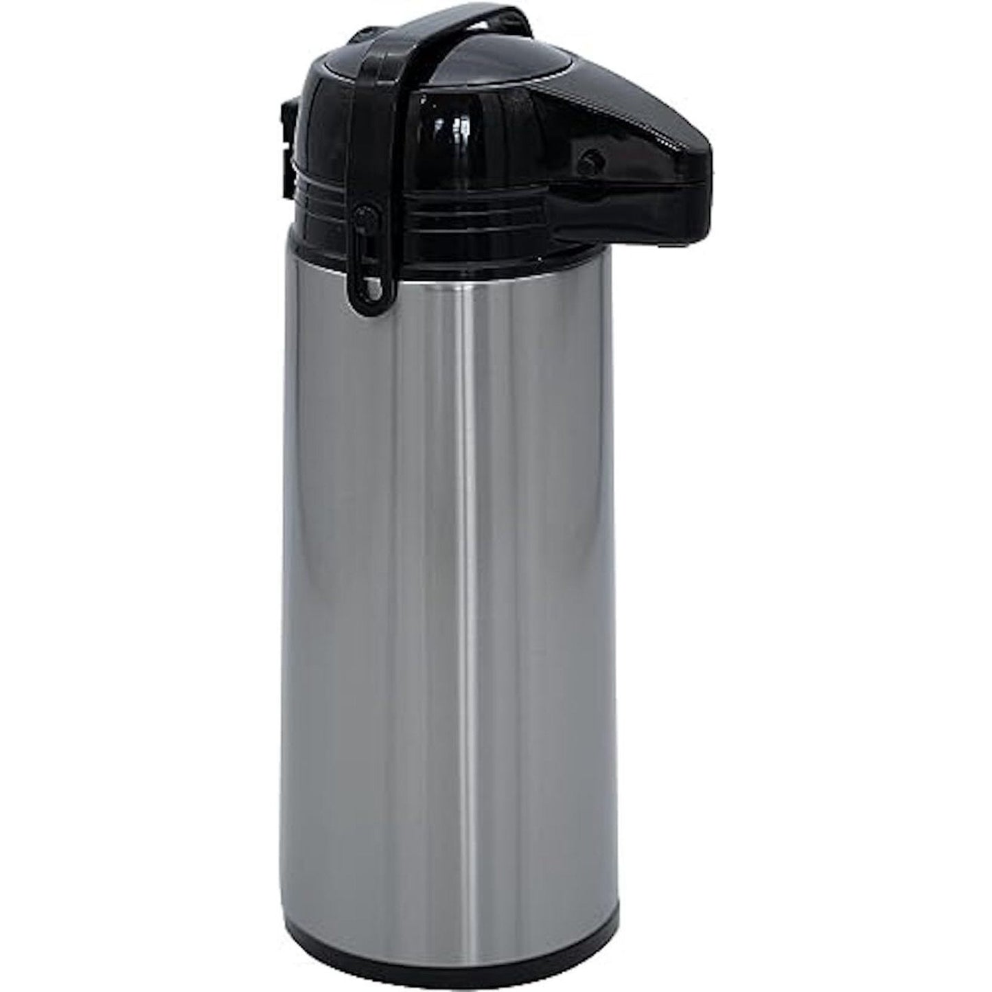 74 Oz Airpot Coffee Dispenser with Pump, Insulated Thermal Coffee Carafe - Stainless Steel Hot Beverage Dispenser - Thermos Urn for Hot/Cold Water, Drink Dispenser for Parties (Stainless Steel)