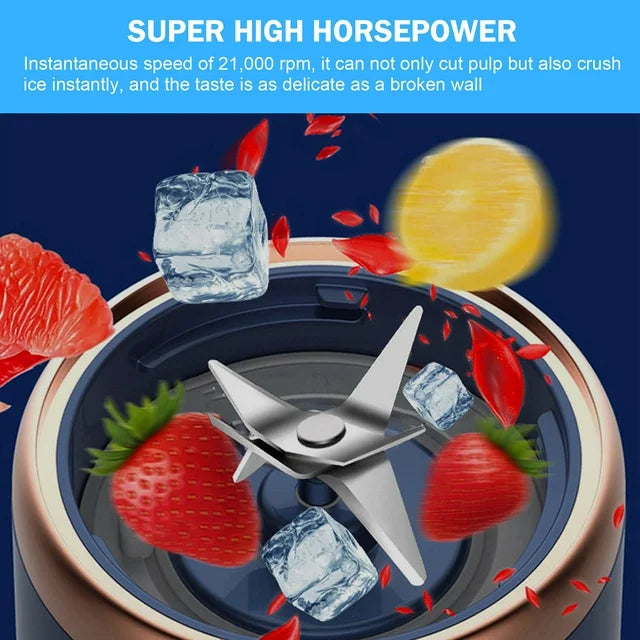 Aiteng Personal Blender for Smoothies Juice Portable Rechargeable Mini Bullet Blenders Cup, Blue