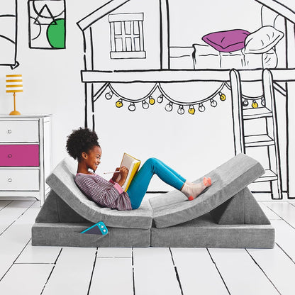 Kids and Toddler Play Couch, Convertible Folding Sofa, Durable Foam Modular Design for Boys and Girls