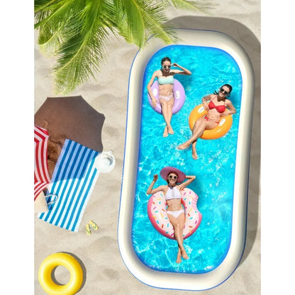 TaoTronics Inflatable Swimming Pools, 118'' x 72'' x 20'' Blow up Swimming Pools, Kiddie Pool Large Size Thickened Blow up Swimming Pools Play Center for Kids Children Family Outdoor Garden Backyard